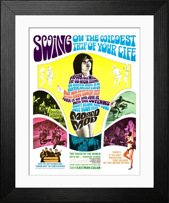 Framed Print : MONDO MOD, poster art, 1967 Framed Print : MONDO MOD, poster art, 1967