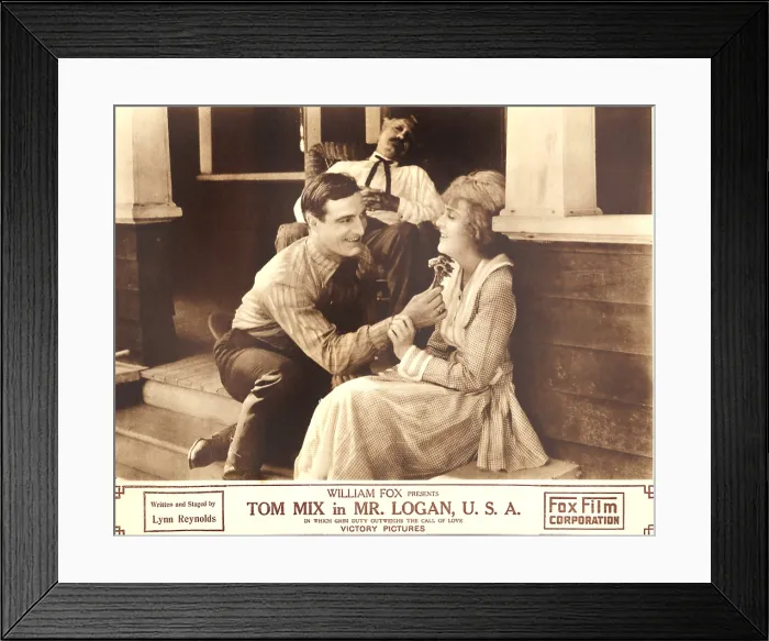 Framed Print : MR. LOGAN, U.S.A. left: Tom Mix, 1918, TM and Copyright 20th Century Fox Film Corp. All rights reserved. / courtesy Everett Collection Framed Print : MR. LOGAN, U.S.A. left: Tom Mix, 1918, TM and Copyright 20th Century Fox Film Corp. All rights reserved. / courtesy Everett Collection