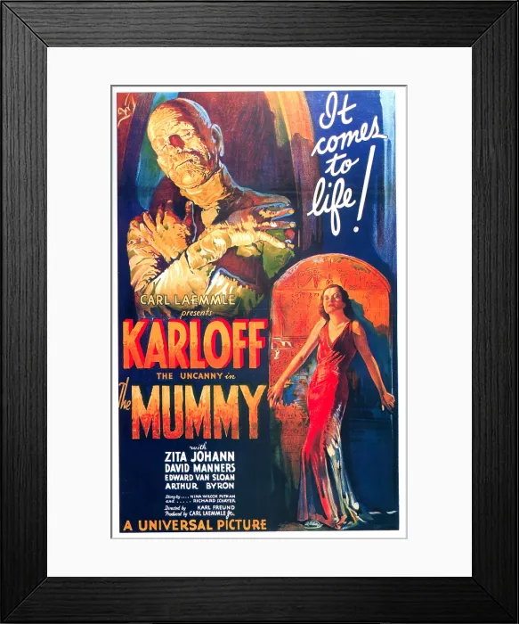 Framed Print : THE MUMMY, one sheet poster, 1932 Framed Print : THE MUMMY, one sheet poster, 1932