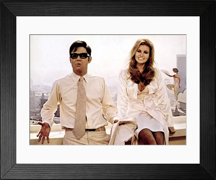 Framed Print : MYRA BRECKINRIDGE, Rex Reed, Raquel Welch, 1970. TM and Copyright (c) 20th Century Fox Film Corp. All rights reserved. Courtesy: Everett Collection