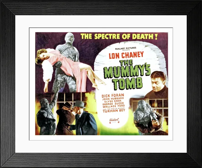 Framed Print : THE MUMMY'S TOMB, top from left: Elyse Knox, Lon Chaney Jr. Turhan Bey, bottom left and right: Lon Chaney Jr. 1942 Framed Print : THE MUMMY'S TOMB, top from left: Elyse Knox, Lon Chaney Jr. Turhan Bey, bottom left and right: Lon Chaney Jr. 1942