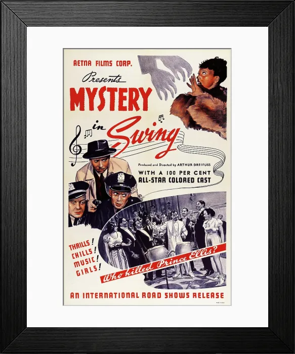 Framed Print : MYSTERY IN SWING, US poster art, 1940
