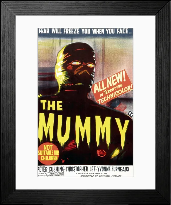 Framed Print : THE MUMMY, Austrailian one sheet poster, 1959 Framed Print : THE MUMMY, Austrailian one sheet poster, 1959