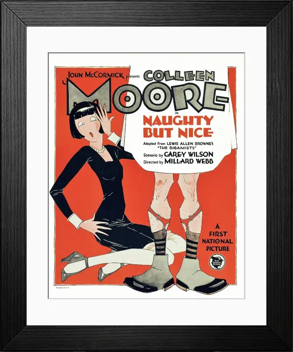 Framed Print : NAUGHTY BUT NICE, Colleen Moore on window card, 1927