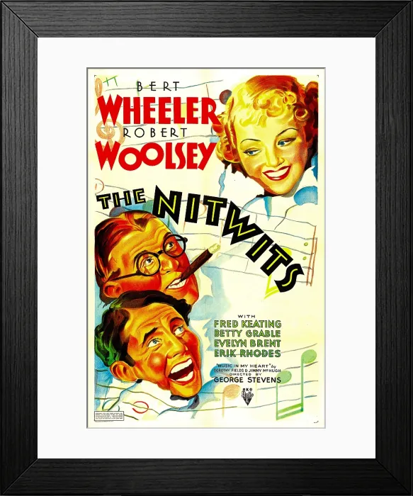 Framed Print : THE NITWITS, top right: Betty Grable, bottom left from top: Robert Woolsey, Bert Wheeler, 1935 Framed Print : THE NITWITS, top right: Betty Grable, bottom left from top: Robert Woolsey, Bert Wheeler, 1935