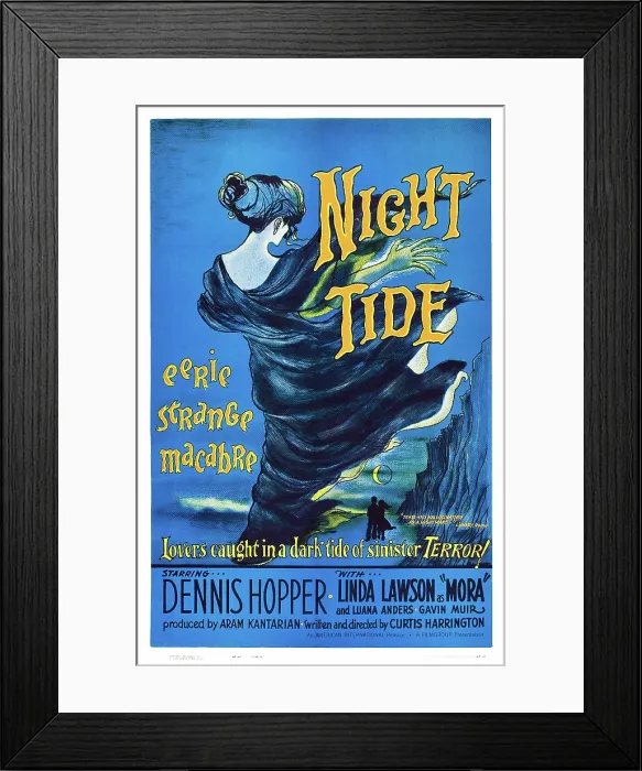 Framed Print : NIGHT TIDE, US poster, 1961