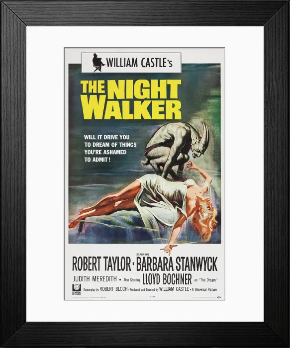 Framed Print : THE NIGHT WALKER, US poster art, 1964 Framed Print : THE NIGHT WALKER, US poster art, 1964