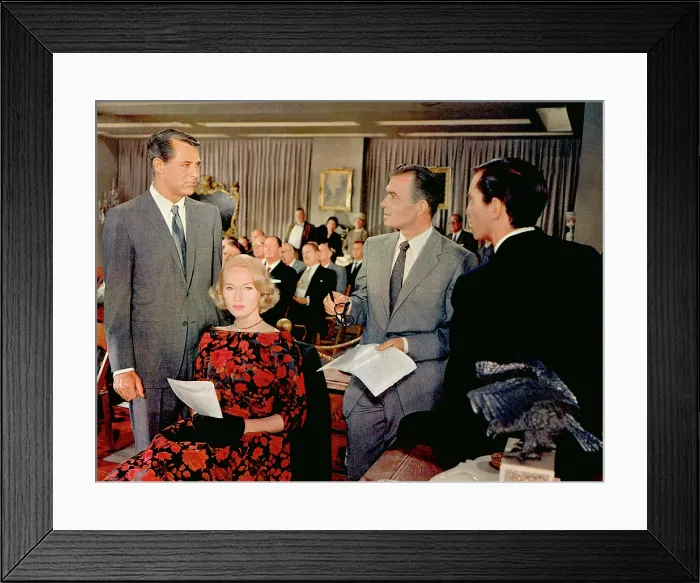 Framed Print : NORTH BY NORTHWEST, Cary Grant, Eva Marie Saint, James Mason, Martin Landau, 1959