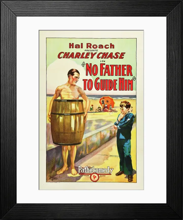 Framed Print : NO FATHER TO GUIDE HIM, left: Charley Chase, 1925