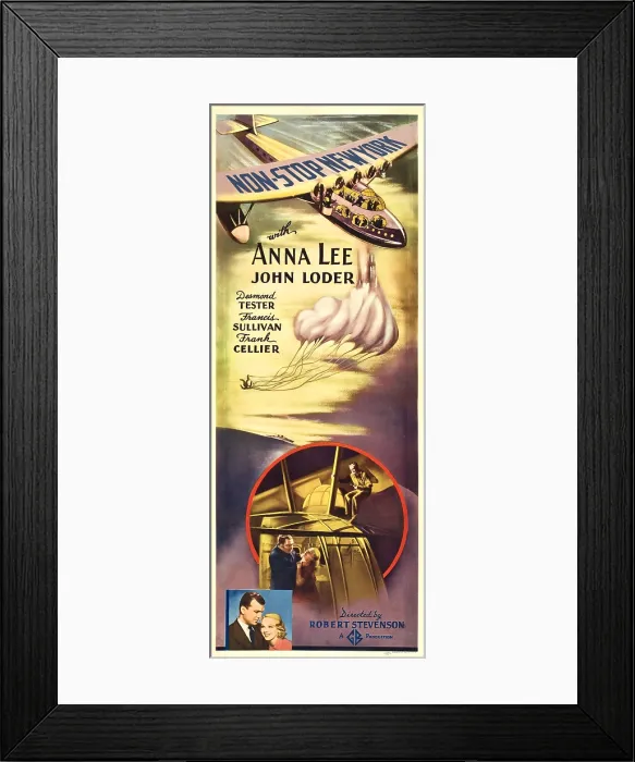 Framed Print : NON-STOP NEW YORK, bottom from left: John Loder, Anna Lee, 1937