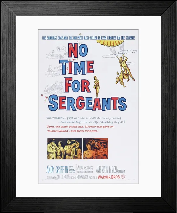 Framed Print : NO TIME FOR SERGEANTS, US poster, 1958