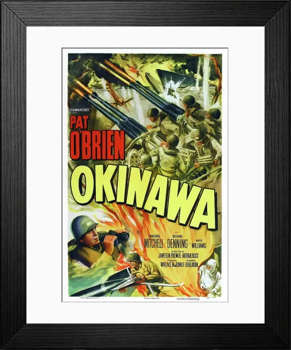 Framed Print : OKINAWA, US poster, bottom left: Pat O'Brien, 1952 Framed Print : OKINAWA, US poster, bottom left: Pat O'Brien, 1952