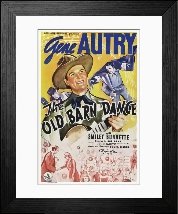 Framed Print : THE OLD BARN DANCE, US poster, Gene Autry, 1938 Framed Print : THE OLD BARN DANCE, US poster, Gene Autry, 1938