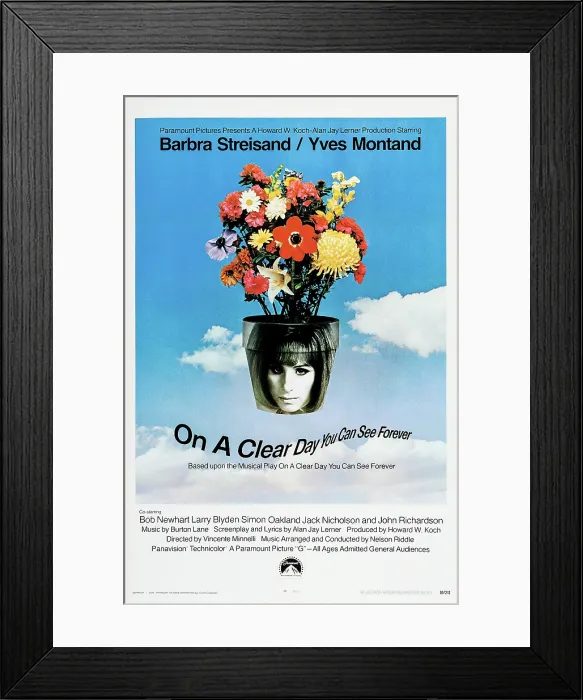 Framed Print : ON A CLEAR DAY YOU CAN SEE FOREVER, US poster art, Barbra Streisand, 1970 Framed Print : ON A CLEAR DAY YOU CAN SEE FOREVER, US poster art, Barbra Streisand, 1970