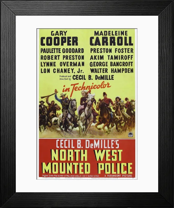 Framed Print : NORTH WEST MOUNTED POLICE, US poster art, 1940