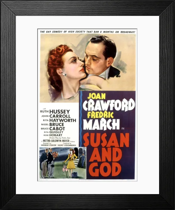 Framed Print : SUSAN AND GOD, US poster art, Joan Crawford, Fredric March, 1940