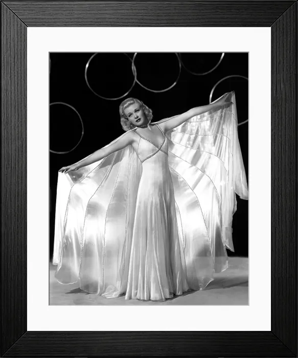 Framed Print : SWING TIME, Ginger Rogers, in ensemble designed by Bernard Newman, 1936