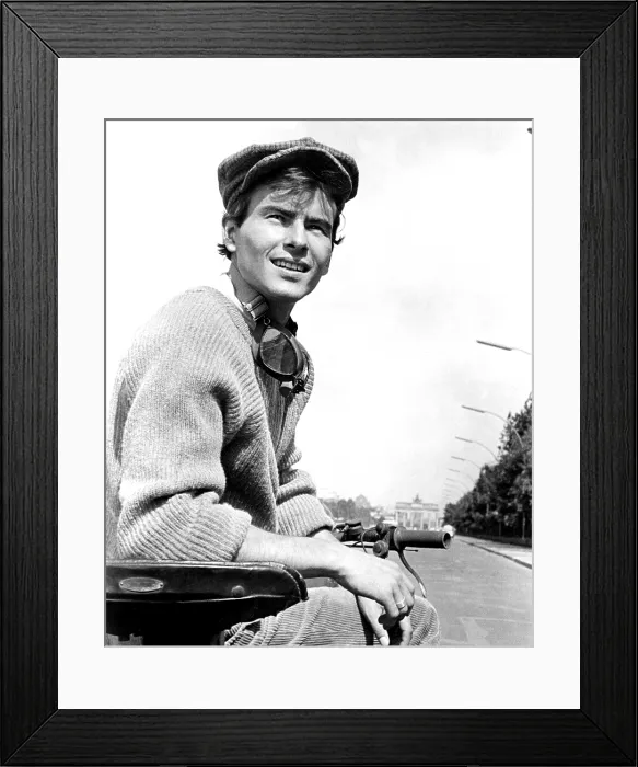 Framed Print : HORST BUCHHOLZ, on the set of ONE, TWO, THREE, 1961