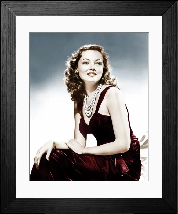 Framed Print : Gene Tierney, ca. mid-1940s Framed Print : Gene Tierney, ca. mid-1940s