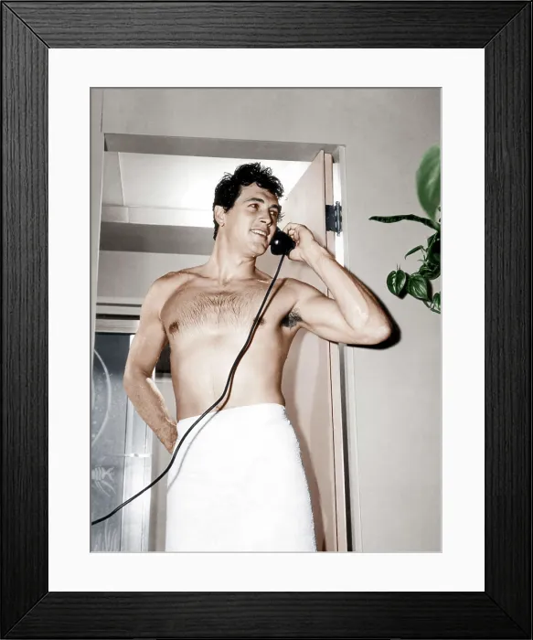 Framed Print : Rock Hudson, ca. 1950s Framed Print : Rock Hudson, ca. 1950s