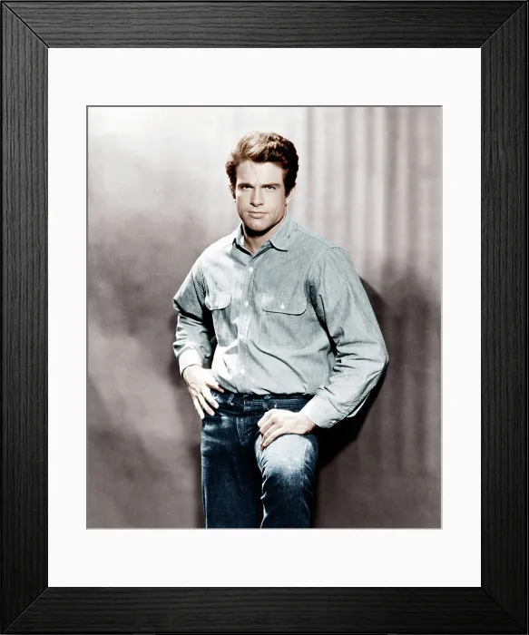 Framed Print : Warren Beatty, ca. 1964