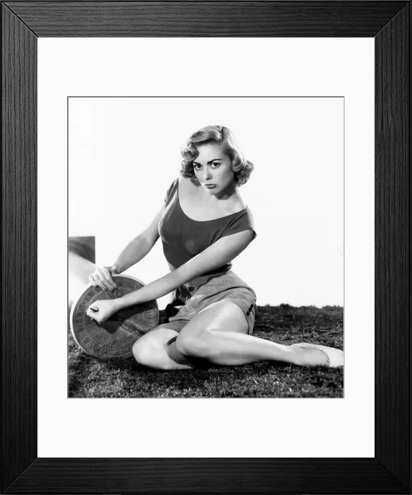Framed Print : Adele Mara, reminding her fans that Standard Time resumes on September 27, 1953