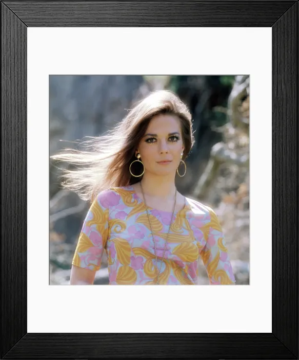 Framed Print : NATALIE WOOD, (wearing a Pucci design) ca. 1970 Framed Print : NATALIE WOOD, (wearing a Pucci design) ca. 1970