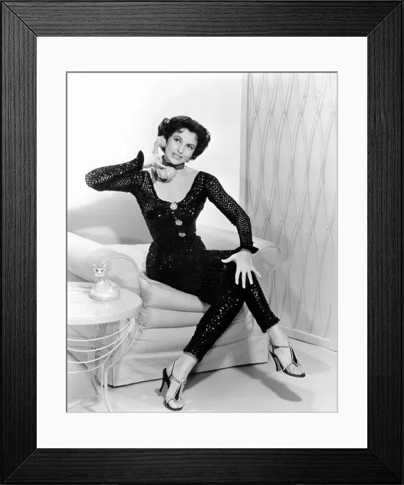 Framed Print : Cyd Charisse, ca. mid-1950s Framed Print : Cyd Charisse, ca. mid-1950s