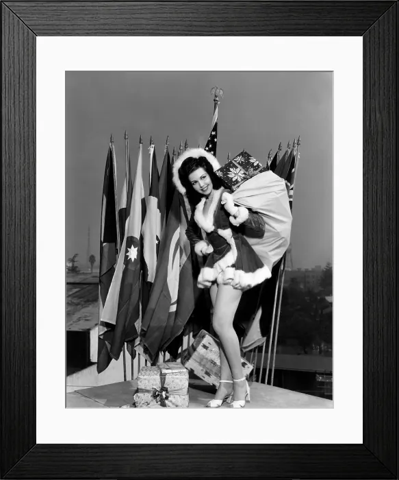 Framed Print : Ann Miller at Christmas, Columbia portrait, 1940s Framed Print : Ann Miller at Christmas, Columbia portrait, 1940s