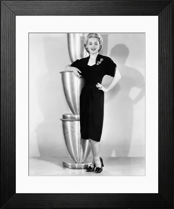 Framed Print : Anne Shirley in after five dress designed by Demoiselle with sterling silver jewelry designed by Hobe, 1942 Framed Print : Anne Shirley in after five dress designed by Demoiselle with sterling silver jewelry designed by Hobe, 1942