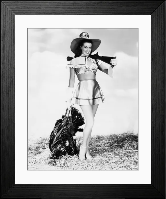 Framed Print : Janis Paige, Warner Bros. Thanksgiving pin-up by Bert Six, circa 1947 Framed Print : Janis Paige, Warner Bros. Thanksgiving pin-up by Bert Six, circa 1947
