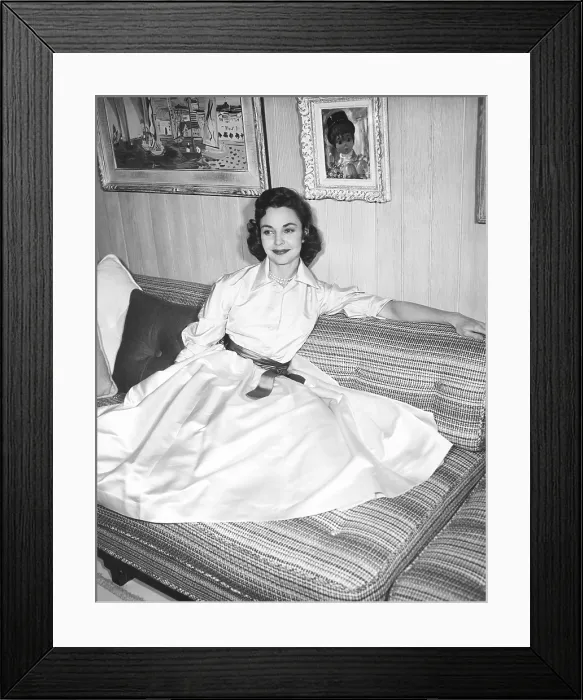 Framed Print : Jennifer Jones, at home, ca. late 1950s