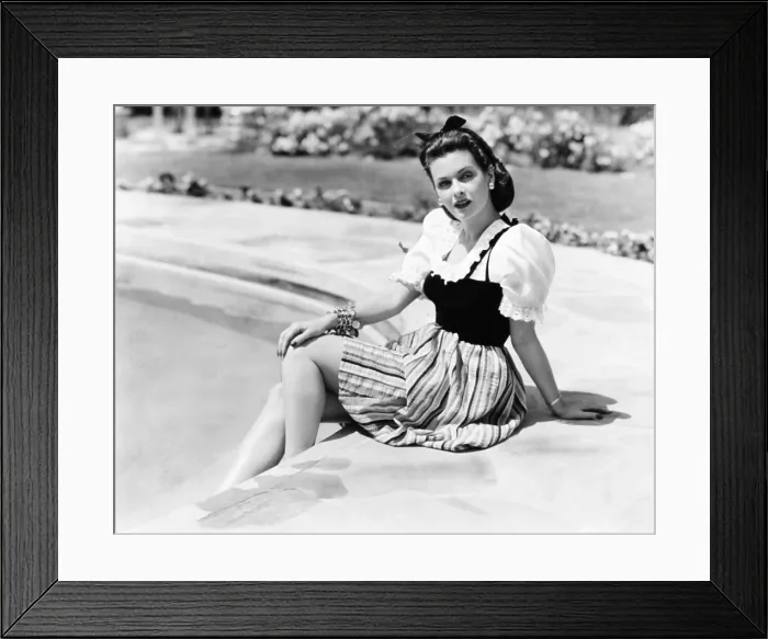 Framed Print : Joan Bennett, at home, 1944