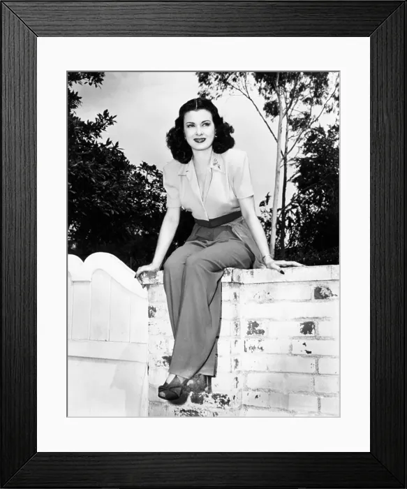Framed Print : Joan Bennett at home, 1947