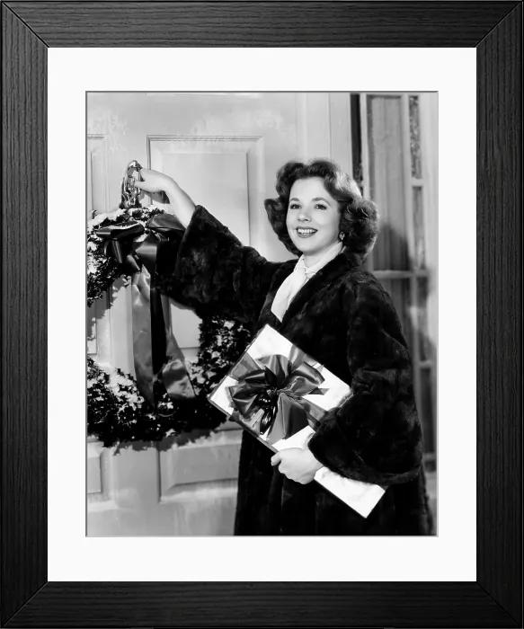 Framed Print : Piper Laure, Universal Christmas publicity, 1951