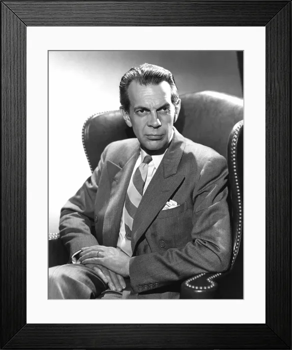 Framed Print : Raymond Massey, 1947