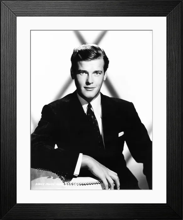 Framed Print : Roger Moore, mid 1950s Framed Print : Roger Moore, mid 1950s