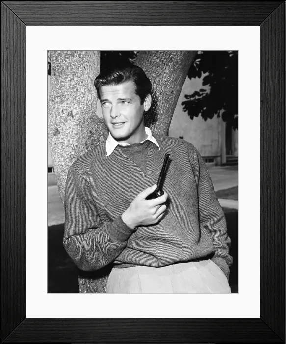 Framed Print : Roger Moore, mid 1950s