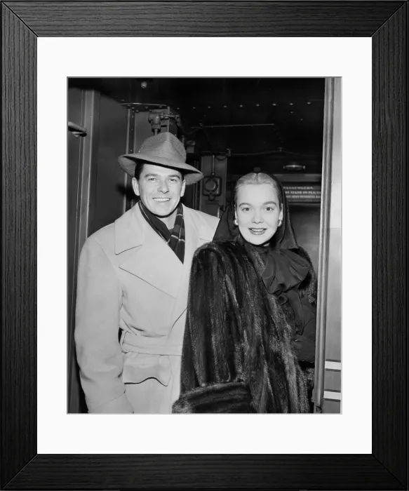 Framed Print : RONALD REAGAN and wife JANE WYMAN make an arrival via train, 2 / 46