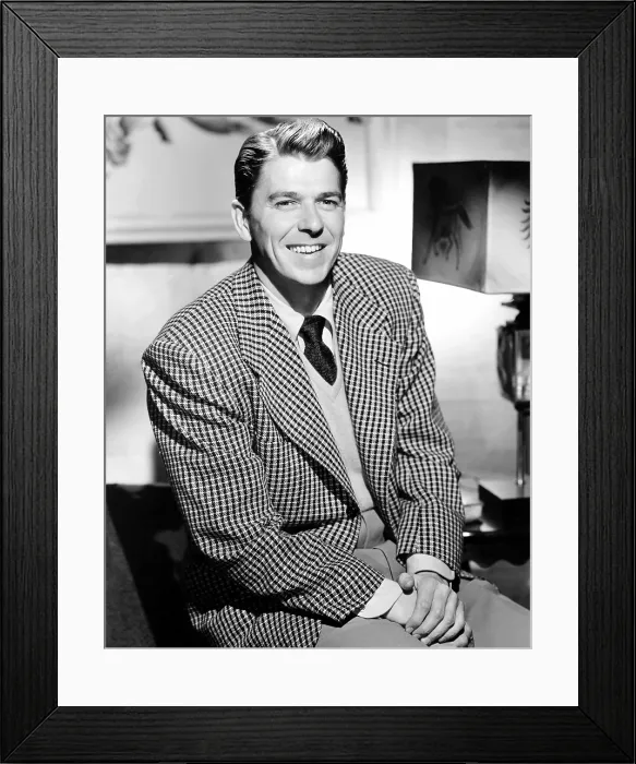 Framed Print : Ronald Reagan, ca. late 1940s Framed Print : Ronald Reagan, ca. late 1940s