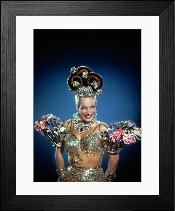 Framed Print : Carmen Miranda, ca. 1940s Framed Print : Carmen Miranda, ca. 1940s