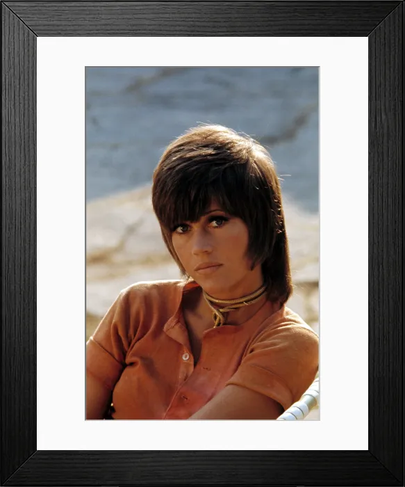 Framed Print : JANE FONDA with shag in early 70s (Klute era)