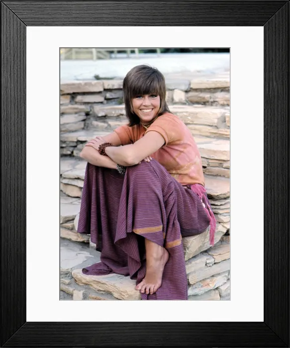 Framed Print : JANE FONDA with shag in early 70s (Klute era)