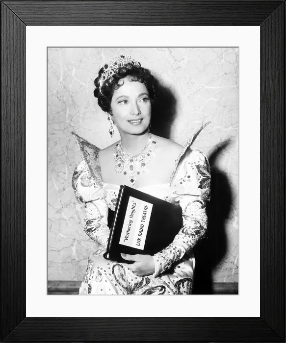 Framed Print : LUX RADIO THEATRE, Merle Oberon, Wuthering Height, 1954, 1934-1955