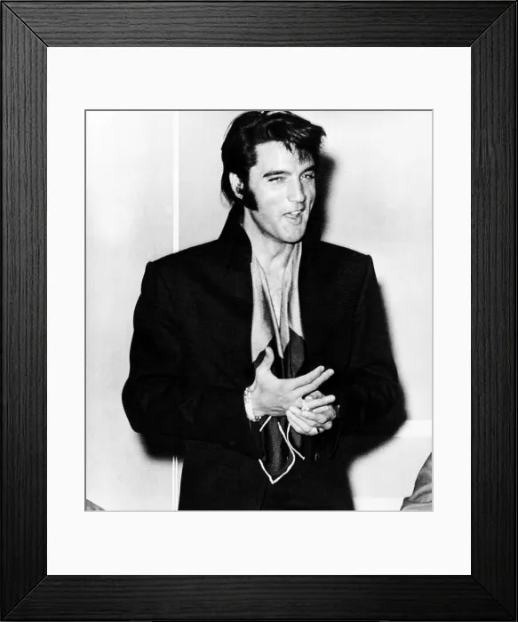 Framed Print : Elvis Presley, at the International Hotel, Las Vegas, where he is giving a concert, August 1969 Framed Print : Elvis Presley, at the International Hotel, Las Vegas, where he is giving a concert, August 1969