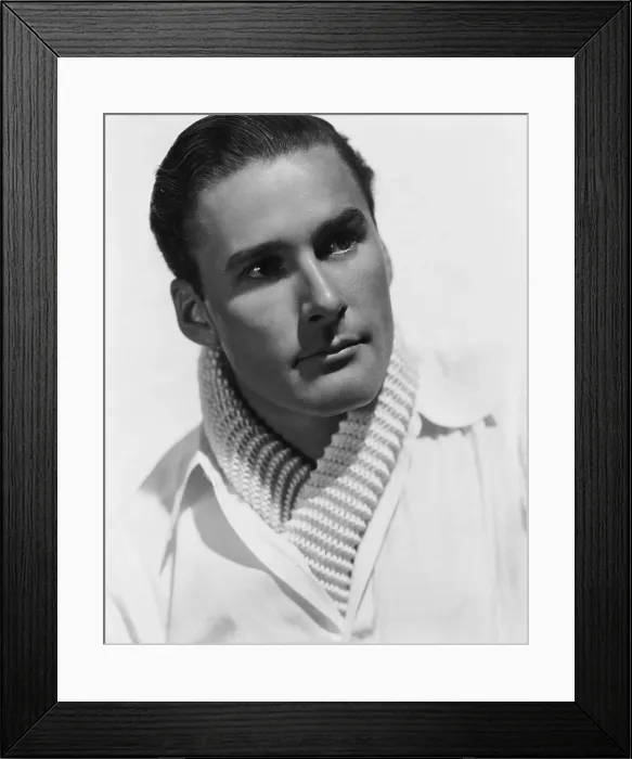 Framed Print : Errol Flynn, 1936