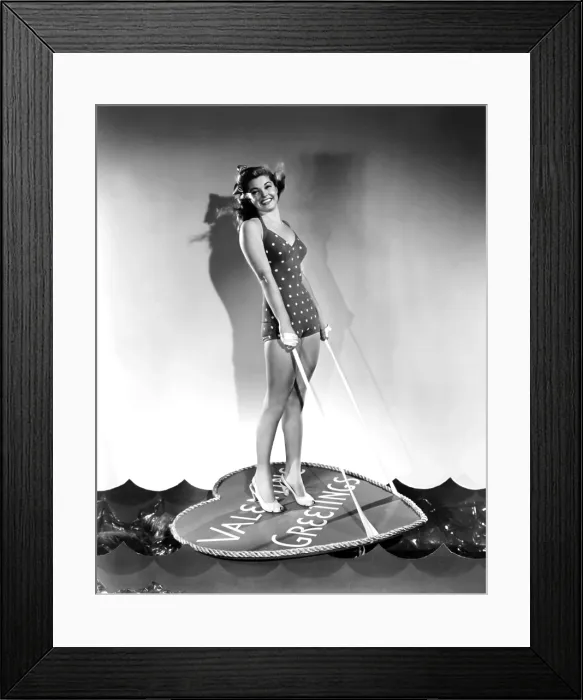 Framed Print : Esther Williams, wishing her fans a happy Valentine's Day, 1943 Framed Print : Esther Williams, wishing her fans a happy Valentine's Day, 1943