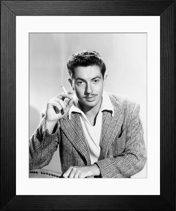 Framed Print : Farley Granger, sporting an ill-advised moustache, ca. late 1940s Framed Print : Farley Granger, sporting an ill-advised moustache, ca. late 1940s