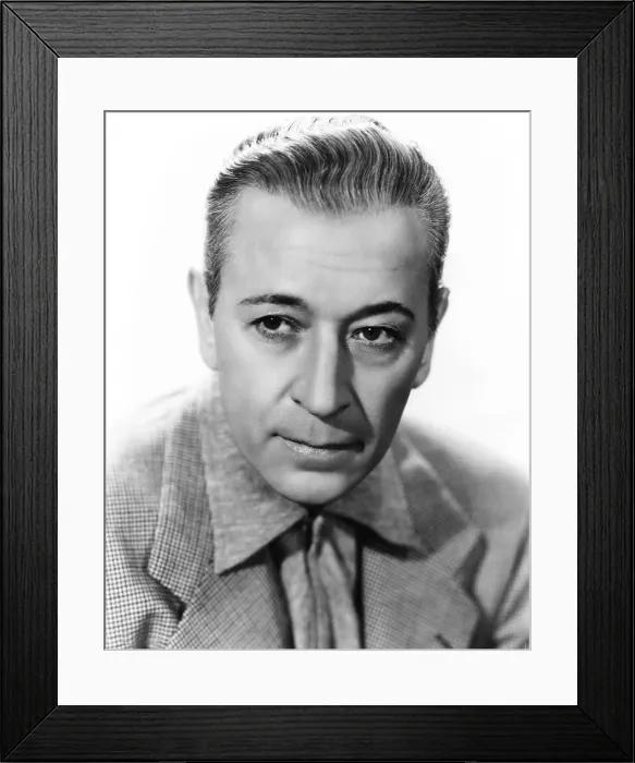 Framed Print : George Raft, ca. 1950 Framed Print : George Raft, ca. 1950