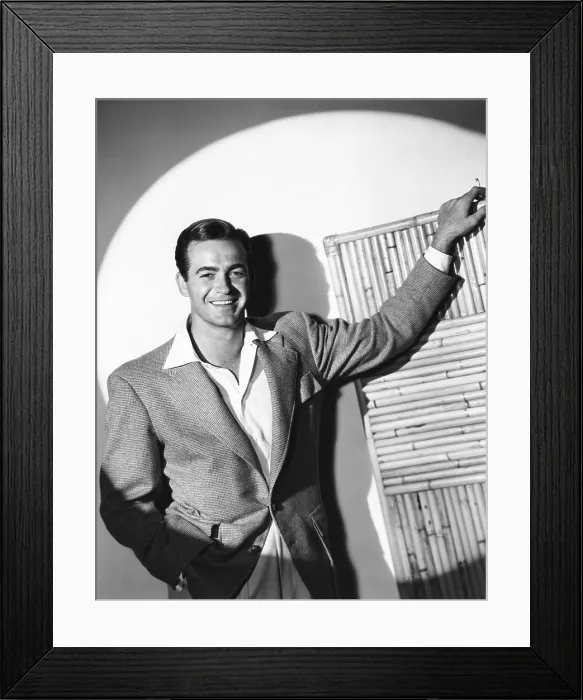 Framed Print : Mark Stevens, Fox portrait, circa 1948-1949. TM & copyright 20th Century Fox Film Corp. All rights reserved / courtesy Everett Collection